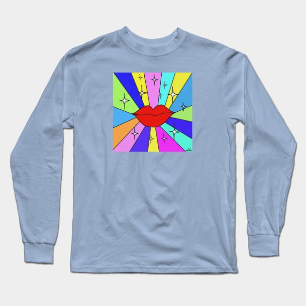 Lips Long Sleeve T-Shirt by vswizzart